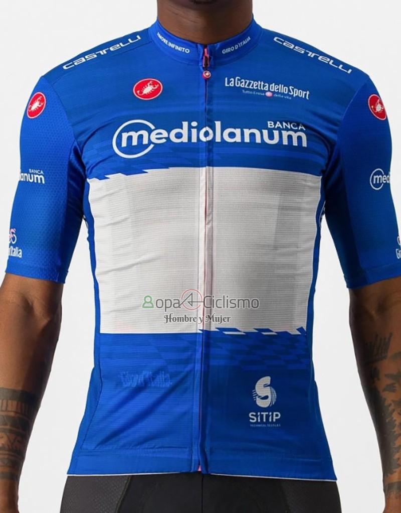 Giro d'Italia Ropa Ciclismo Culotte Corto 2023 Hombre Mangas Cortas Azul